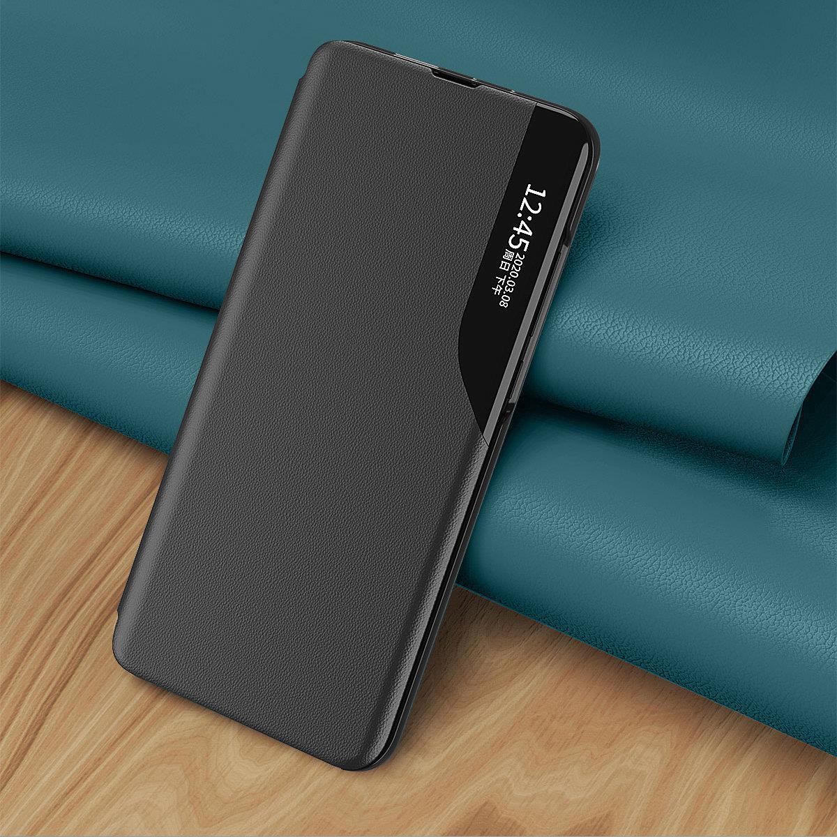Eco Leather View Case dėklas Samsung Galaxy A73 – raudonas -- Samsung Galaxy A73
