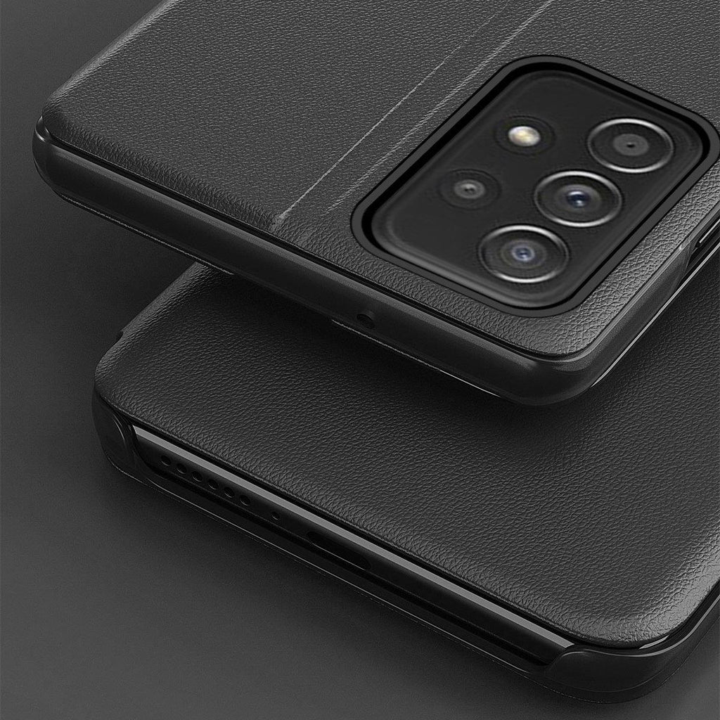 Eco Leather View Case dėklas Samsung Galaxy A73 – raudonas -- Samsung Galaxy A73
