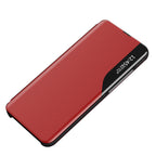 Eco Leather View Case dėklas Samsung Galaxy A73 – raudonas -- Samsung Galaxy A73