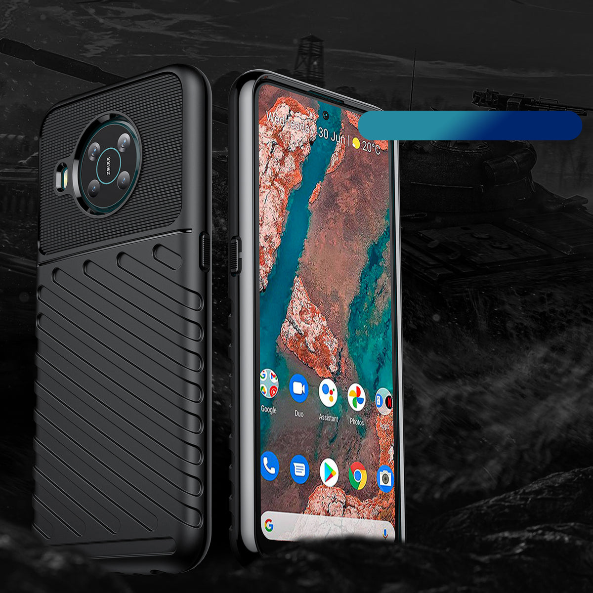 Thunder Case lankstus armored dangtelis Nokia X100 juodas -- Nokia X100