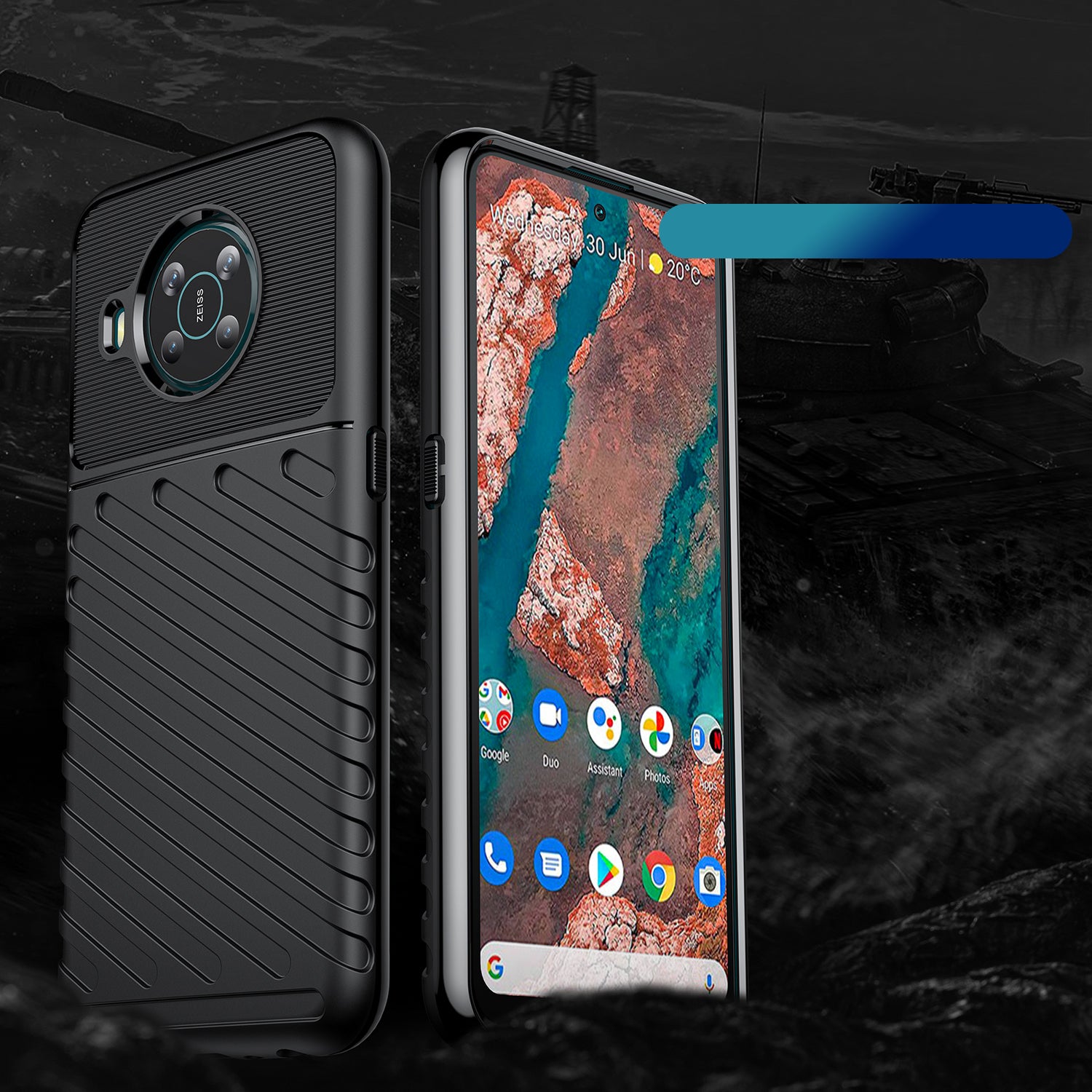 Thunder Case lankstus armored dangtelis Nokia X100 juodas -- Nokia X100