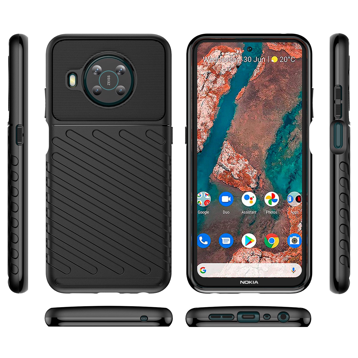 Thunder Case lankstus armored dangtelis Nokia X100 juodas -- Nokia X100