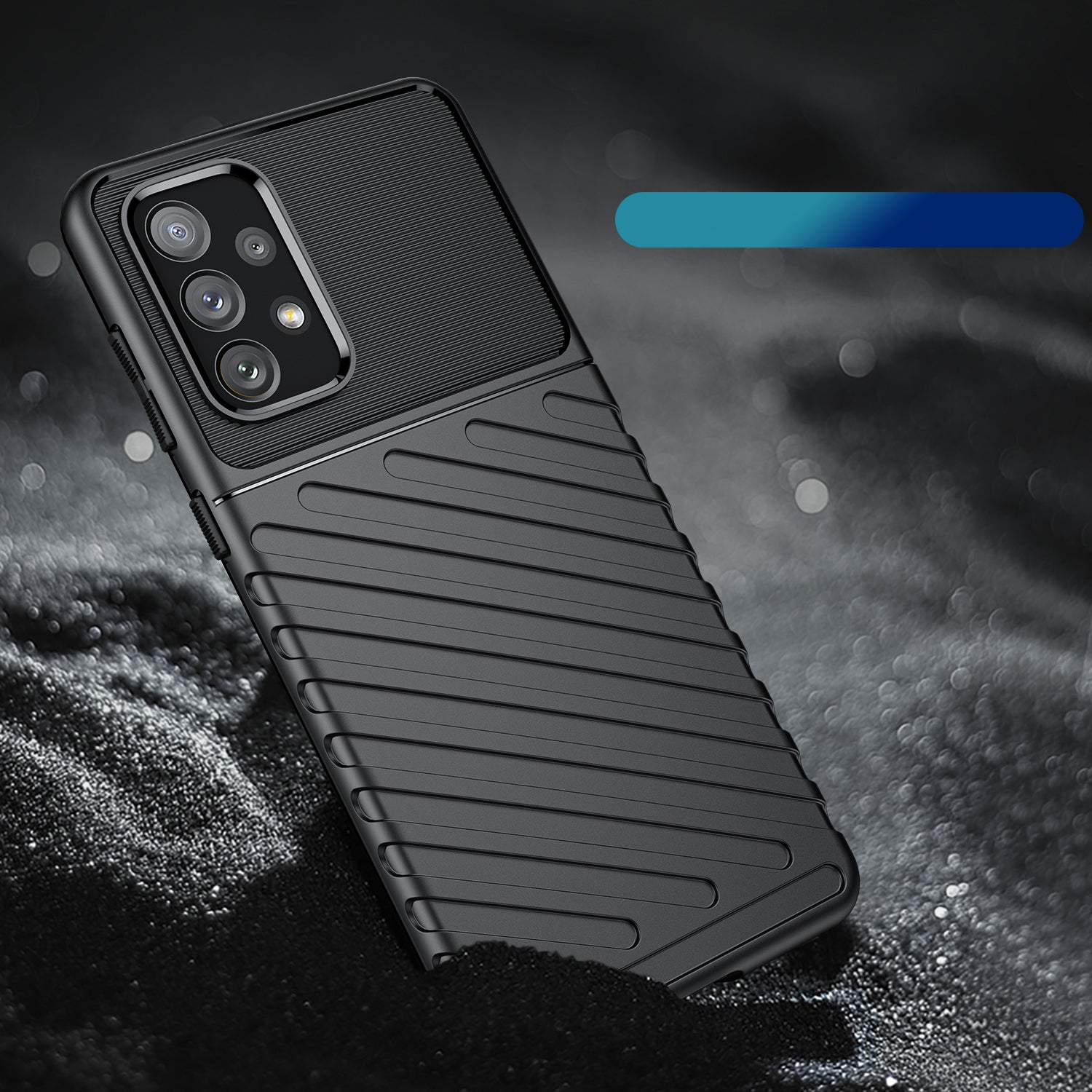 Thunder Case TPU dėklas Samsung Galaxy A73 – juodas -- Samsung Galaxy A73
