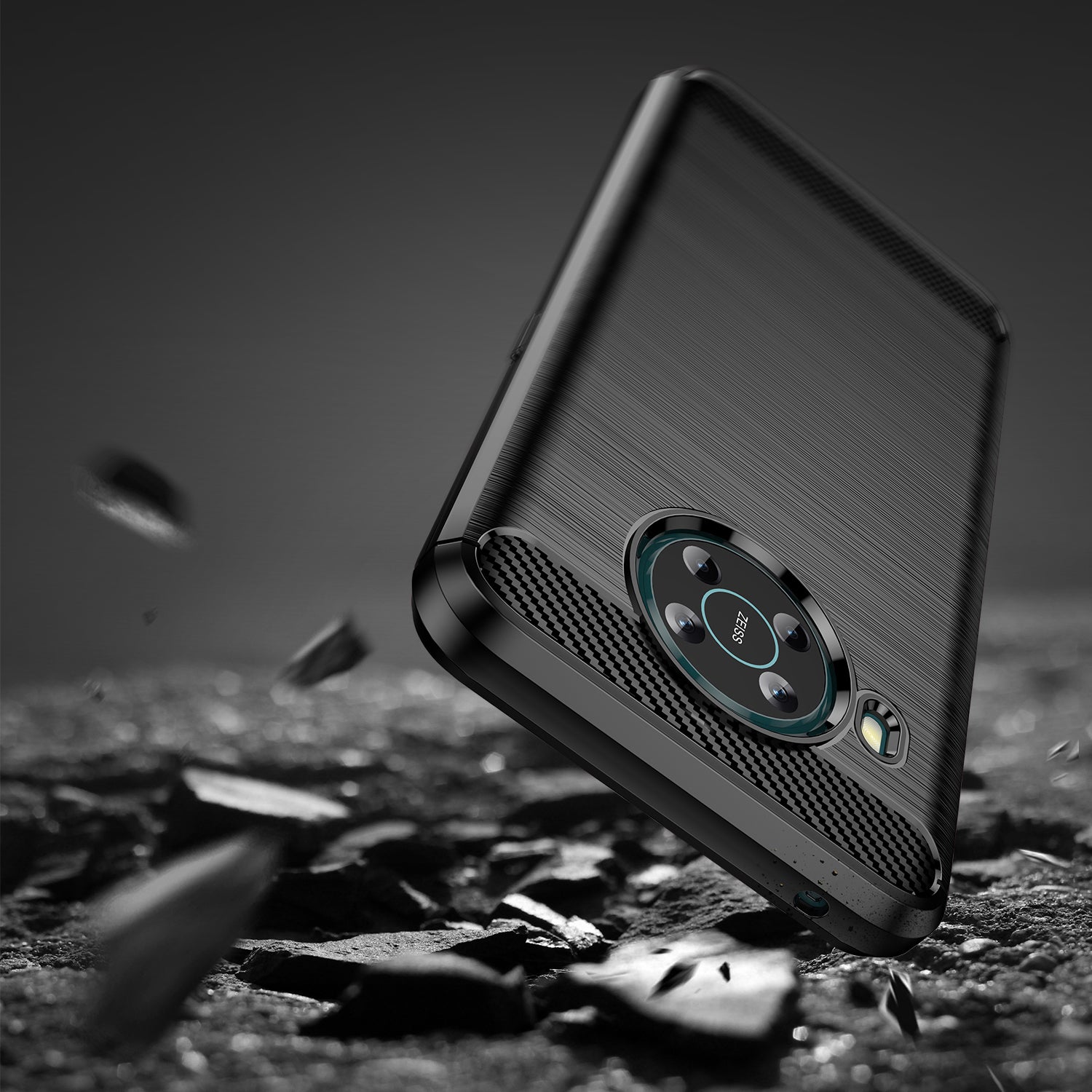 Carbon Case Flexible dangtelis Nokia X100 juodas -- Nokia X100