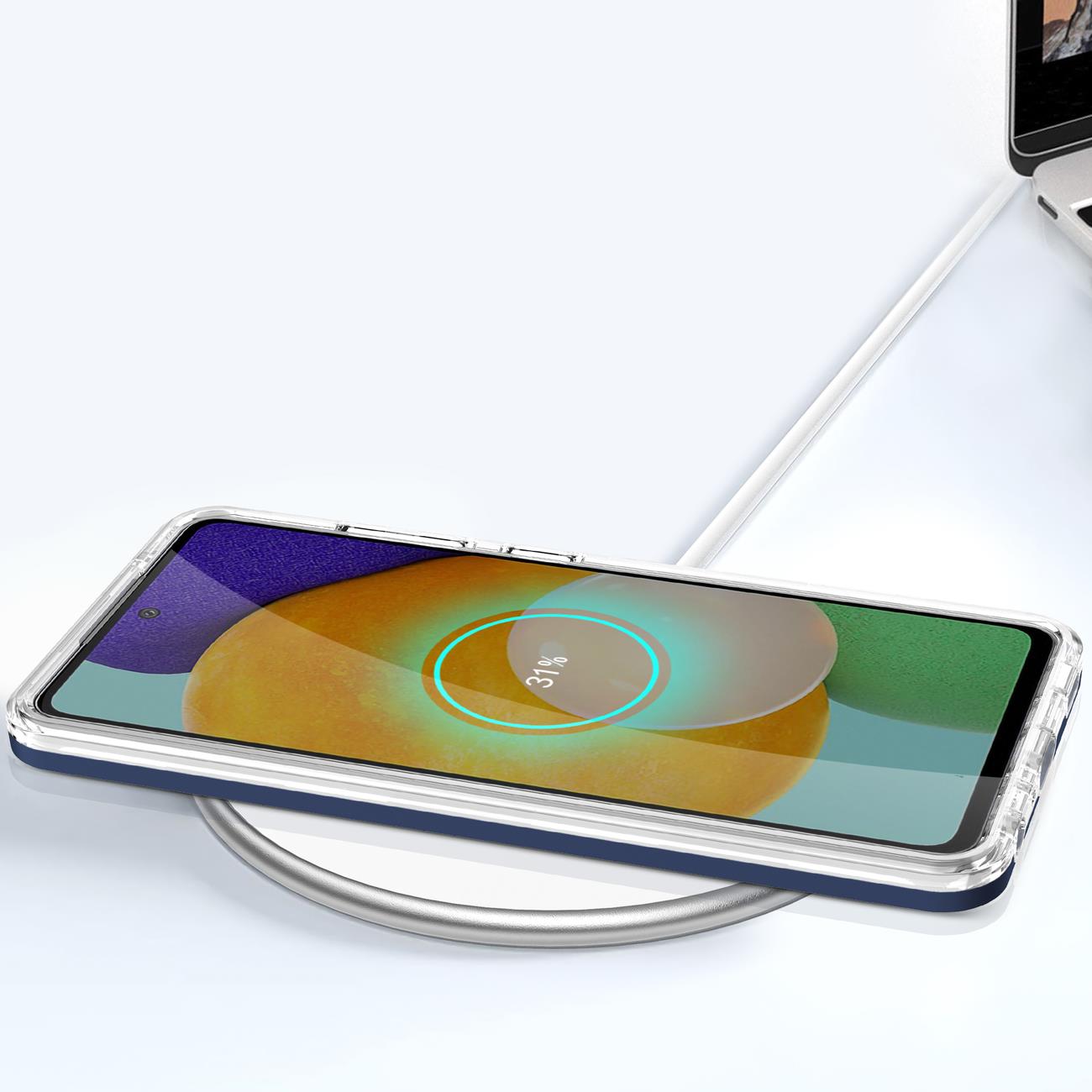 Skaidrus dėklas Samsung Galaxy A13 5G – mėlynas -- Samsung Galaxy A13