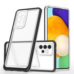 Skaidrus dėklas Samsung Galaxy A73 – juodas rėmelis -- Samsung Galaxy A73
