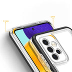 Skaidrus dėklas Samsung Galaxy A73 – juodas rėmelis -- Samsung Galaxy A73