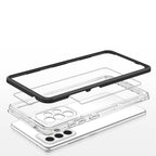 Skaidrus dėklas Samsung Galaxy A73 – juodas rėmelis -- Samsung Galaxy A73