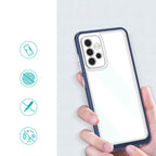 Skaidrus 3in1 dėklas Samsung Galaxy A73 – mėlynas -- Samsung Galaxy A73