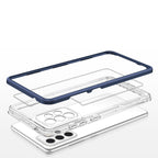Skaidrus 3in1 dėklas Samsung Galaxy A73 – mėlynas -- Samsung Galaxy A73