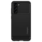 Spigen Rugged Armor dėklas Samsung Galaxy S21 FE – juodas -- Samsung Galaxy S21 FE