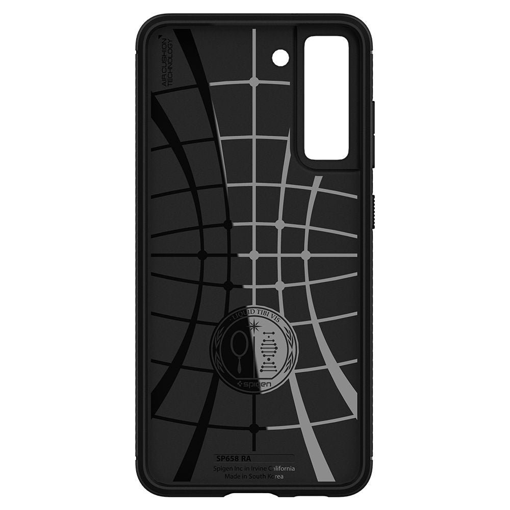 Spigen Rugged Armor dėklas Samsung Galaxy S21 FE – juodas -- Samsung Galaxy S21 FE