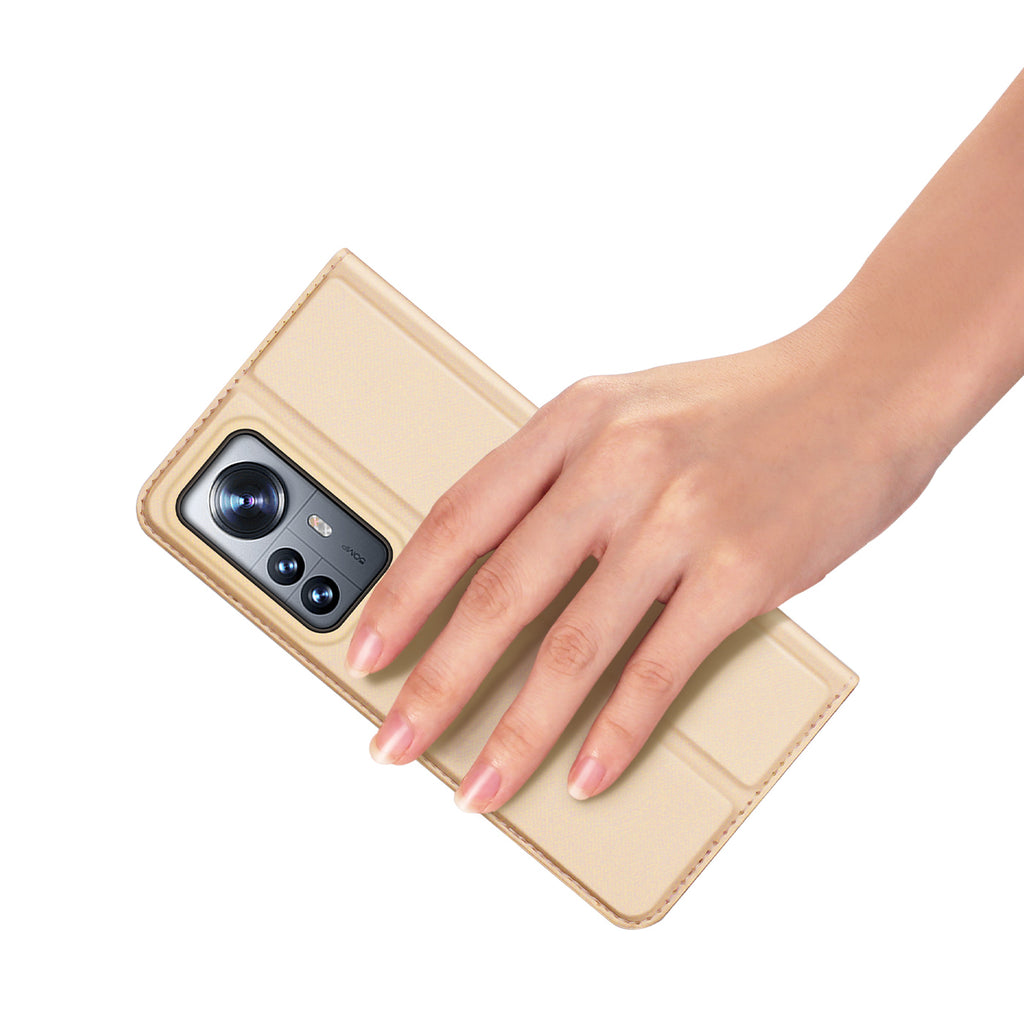 Dux Ducis Skin Pro dėklas Xiaomi 12 Pro – auksinis -- Xiaomi 12 Pro