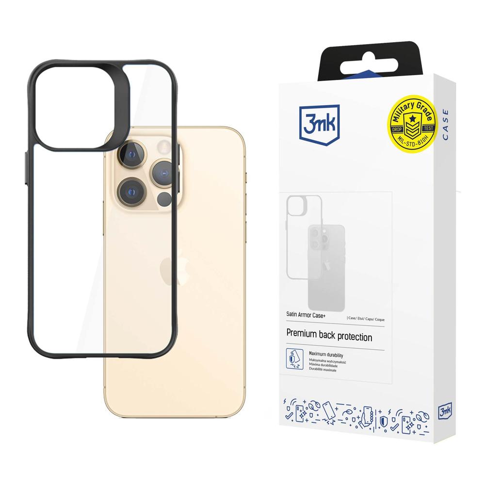 3mk Satin Armor Case+ iPhone 13 Pro Max serija – juodas