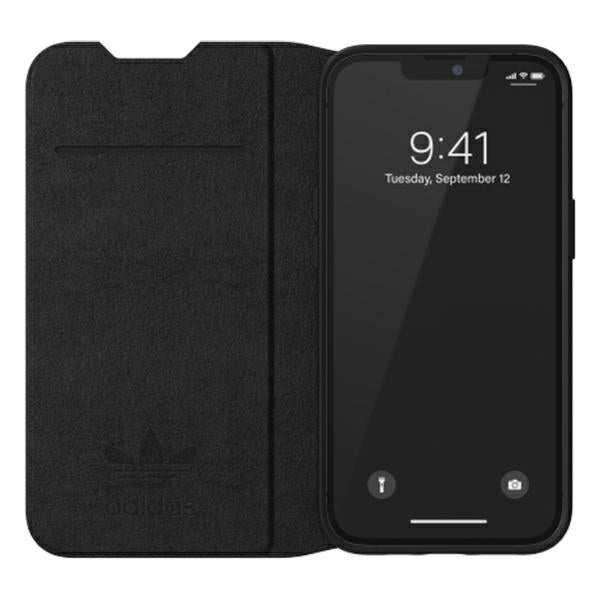 Adidas OR Booklet dėklas iPhone 13 – juodai baltas
