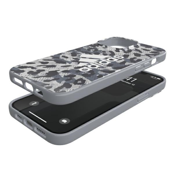 Adidas Leopard dėklas iPhone 13/13 Pro – pilkas