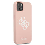 Guess silikoninis dėklas iPhone 13 mini – rožinis, 4G logo