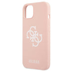 Guess silikoninis dėklas iPhone 13 mini – rožinis, 4G logo