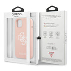 Guess silikoninis dėklas iPhone 13 mini – rožinis, 4G logo