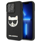 Karl Lagerfeld 3D Rubber Choupette dėklas iPhone 13/13 Pro – juodas