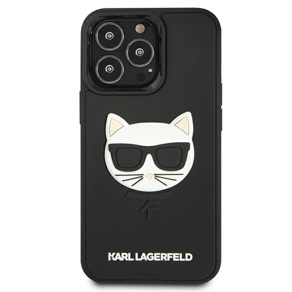 Karl Lagerfeld 3D Rubber Choupette dėklas iPhone 13/13 Pro – juodas