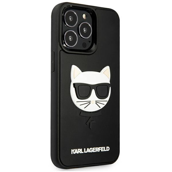 Karl Lagerfeld 3D Rubber Choupette dėklas iPhone 13/13 Pro – juodas