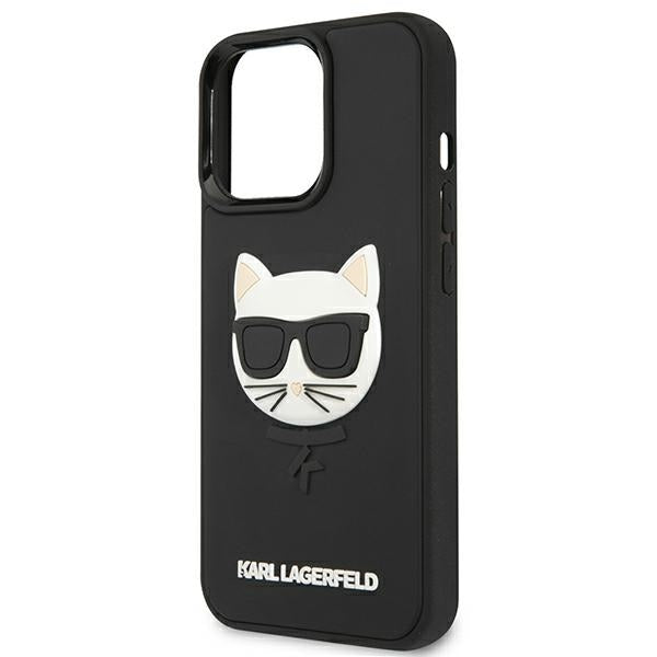 Karl Lagerfeld 3D Rubber Choupette dėklas iPhone 13/13 Pro – juodas
