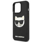 Karl Lagerfeld 3D Rubber Choupette dėklas iPhone 13/13 Pro – juodas