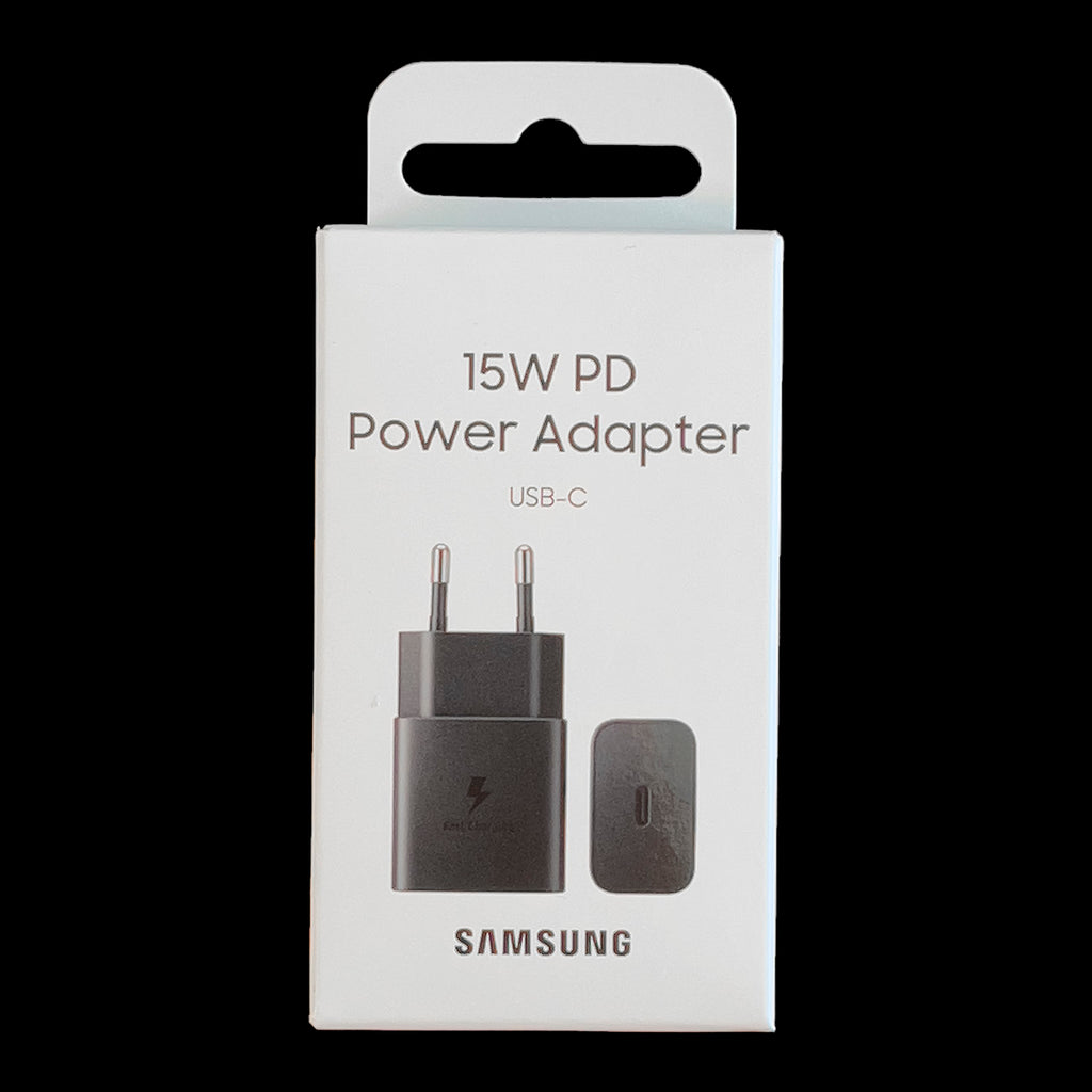 Samsung sieninis įkroviklis EP-T1510NBEGEU 15W PD USB-C AFC - juodas -- Samsung sieninis