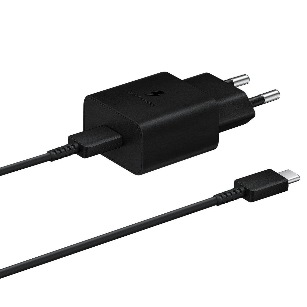 Samsung sieninis įkroviklis EP-T1510XBEGEU 15W PD USB-C AFC su USB-C laidu - juodas