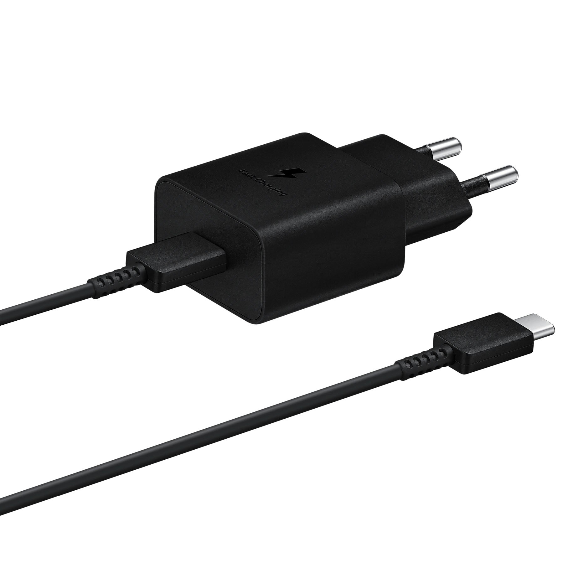 Samsung sieninis įkroviklis EP-T1510XBEGEU 15W PD USB-C AFC su USB-C laidu - juodas