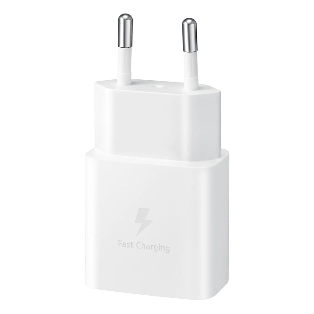 Samsung sieninis įkroviklis EP-T1510XWEGEU USB-C 15W PD AFC + USB-C laidas - baltas