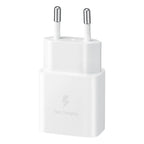 Samsung sieninis įkroviklis EP-T1510XWEGEU USB-C 15W PD AFC + USB-C laidas - baltas