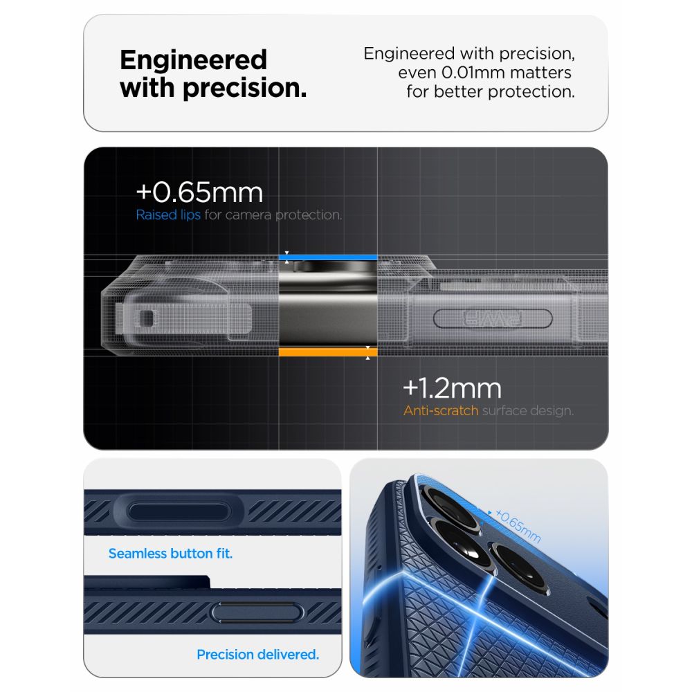 Dėklas Spigen Liquid Air iPhone 17 Pro / 18 Pro, tamsiai mėlynas -- iPhone 17 Pro, iPhone 18 Pro