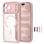 Dėklas Tech-Protect MagPeak MagSafe CC iPhone 17 Pro / 18 Pro, matinis rožinis -- iPhone 17 Pro, iPhone 18 Pro