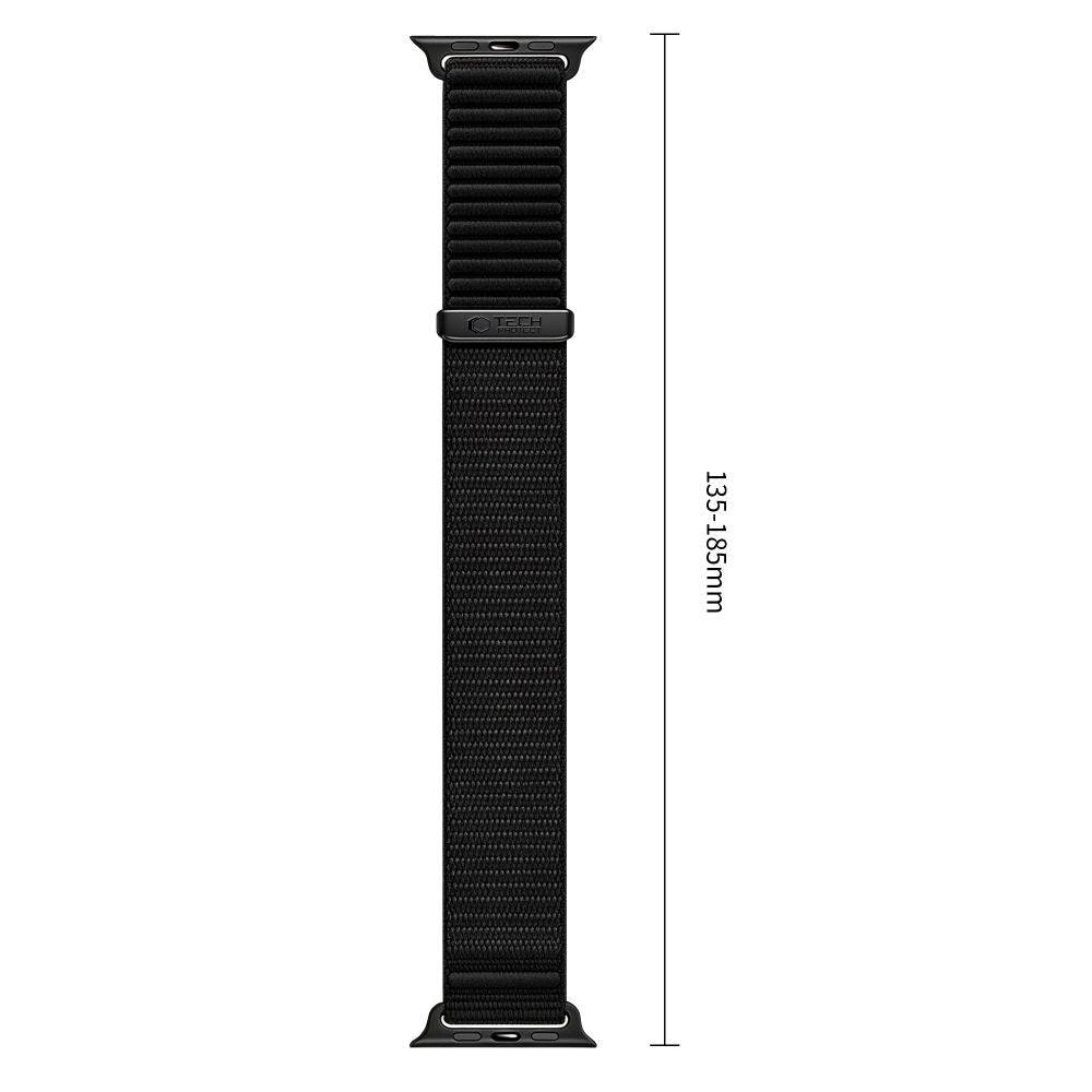 Dirželis Tech-Protect NylonLoop Apple Watch 8 / 9 / 10 / 11 / 12 / SE (40 / 41 / 42 mm), juodas -- Apple Watch 8 (41 mm),...