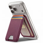 Piniginė ESR Classic RFID Magnetic Wallet Stand su MagSafe, tamsiai bordinė -- iPhone 17e, iPhone 17 Pro Max, iPhone 17...