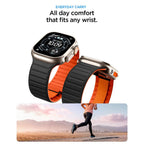 Dirželis Spigen Athlex Air M Apple Watch 8 / 9 / 10 / 11 / 12 / SE / Ultra (44 / 45 / 46 / 49 mm), juodas / oranžinis --...