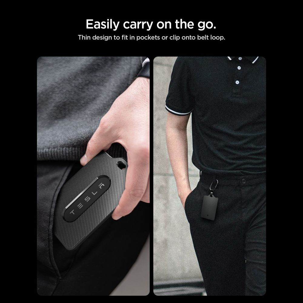 Dėklas Spigen TO243 Tesla Key Card Holder, juodas -- SPIGEN//Akcesoria