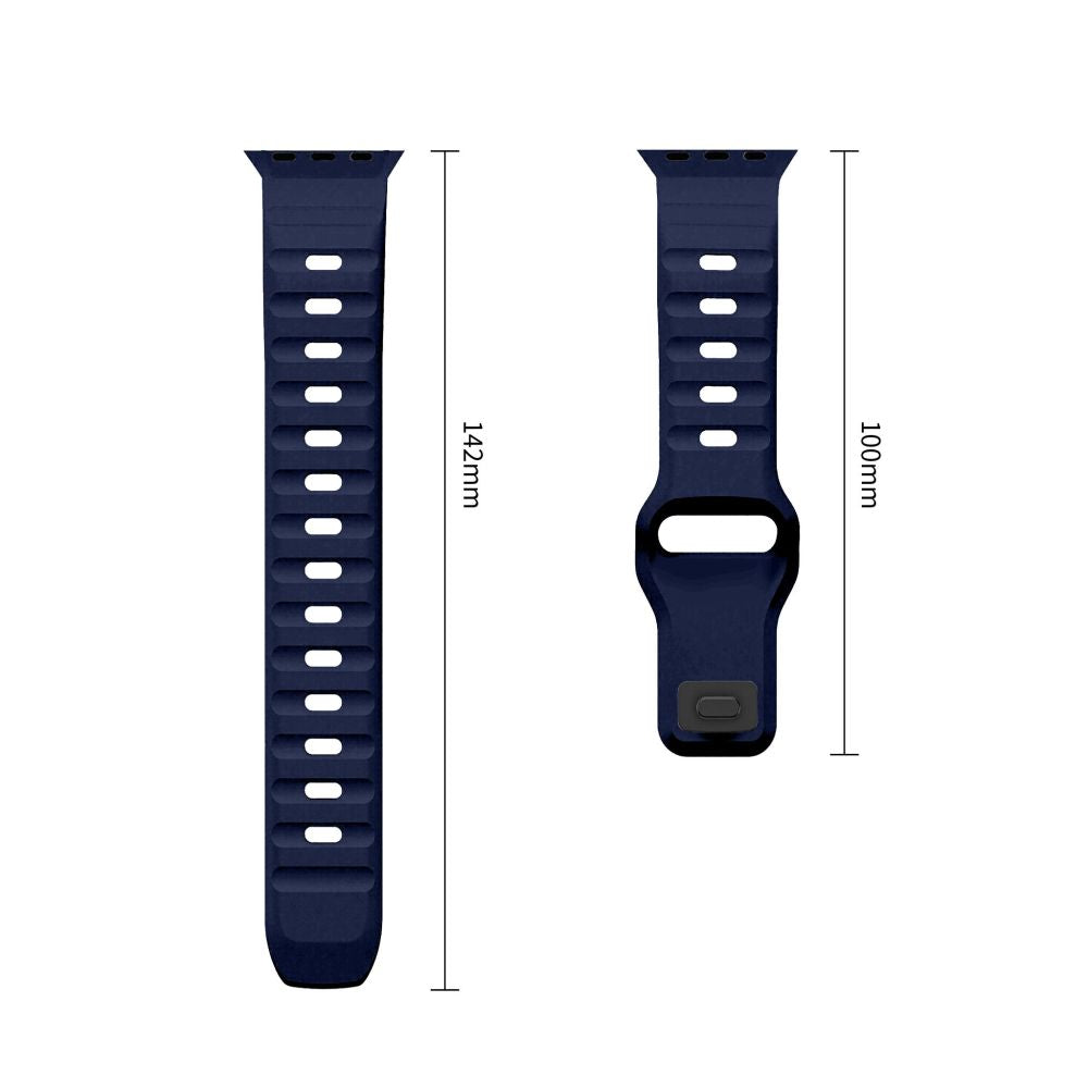 Dirželis Tech-Protect Silicone Line Apple Watch 8 / 9 / 10 / 11 / 12 / SE / Ultra (44 / 45 / 46 / 49 mm), atlanto mėlynas...