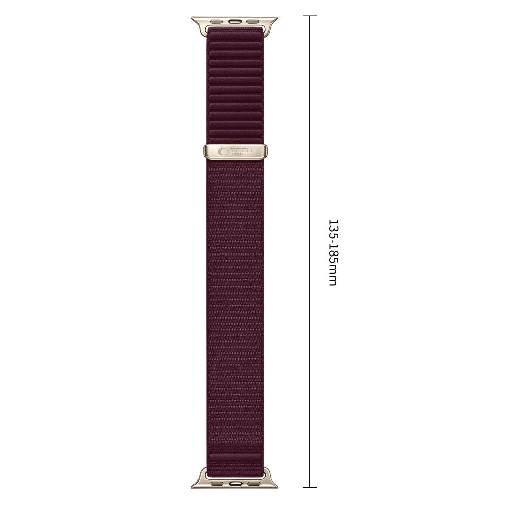 Dirželis Tech-Protect NylonLoop Apple Watch 8 / 9 / 10 / 11 / 12 / SE (40 / 41 / 42 mm), tamsiai bordinis -- Apple Watch...