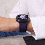 Dirželis Tech-Protect NylonLoop Apple Watch 8 / 9 / 10 / 11 / 12 / SE / Ultra (44 / 45 / 46 / 49 mm), tamsiai mėlynas --...