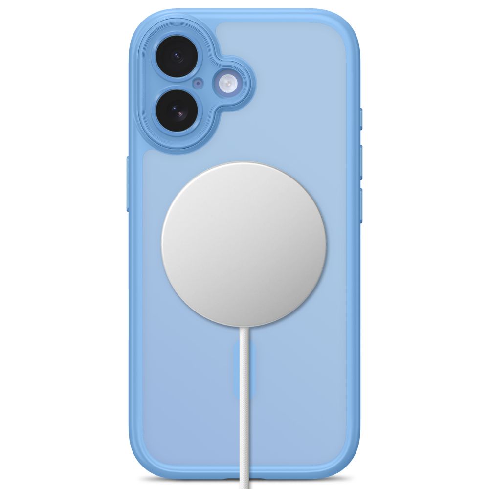 Dėklas Tech-Protect MagPeak MagSafe CC iPhone 17, Matte Mist Blue (matinis mėlynas) -- iPhone 17