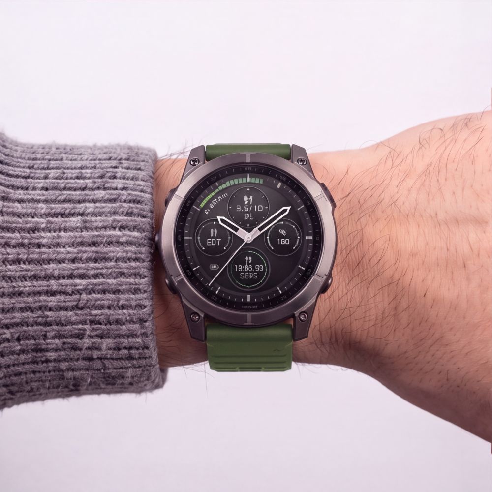 Dirželis Tech-Protect Silicone Garmin Fenix 5 / 6 / 6 Pro / 7 / 8 / 8 Pro / E / 9 / 9 Pro (51 mm), žalias -- Garmin Fenix...