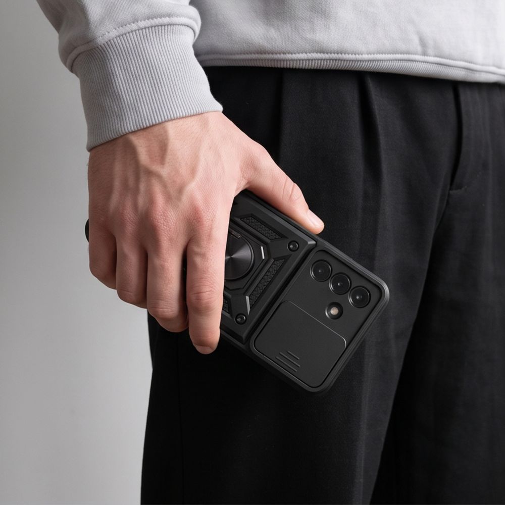 Dėklas Tech-Protect CamShield Pro Galaxy A17 / A18 / A26 4G / 5G, juodas -- Galaxy A17, Galaxy A18, Galaxy A26 4G, Galaxy...