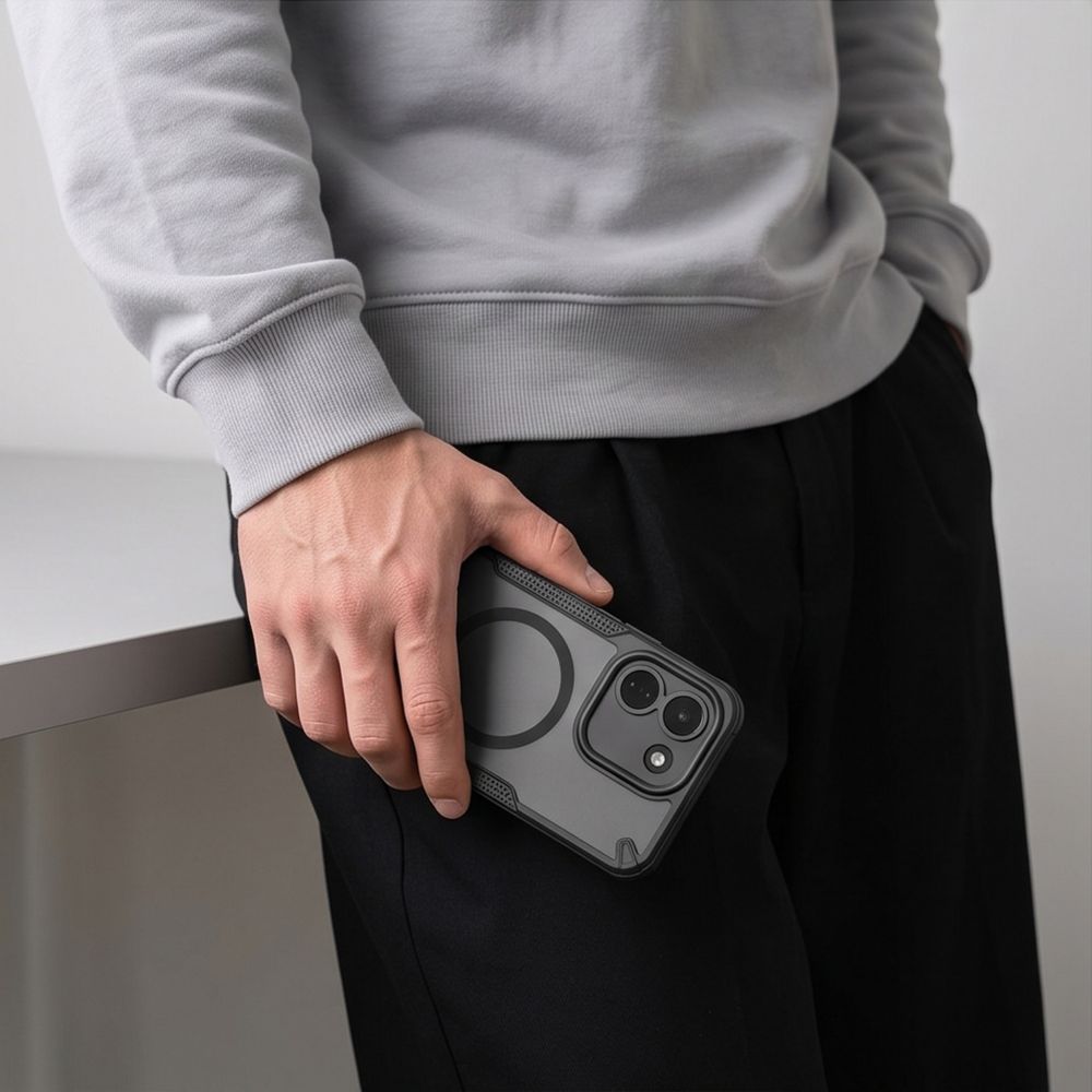 Dėklas Tech-Protect Rugged Shield MagSafe Xiaomi Redmi Note 17 Pro Max 5G, matinis juodas -- Redmi Note 17 Pro Max 5G