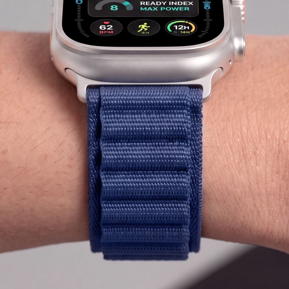 Dirželis Tech-Protect Nylon Pro Apple Watch 8 / 9 / 10 / 11 / 12 / SE / Ultra (44 / 45 / 46 / 49 mm), tamsiai mėlynas --...