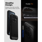 Dėklas Spigen Rugged Armor Xiaomi 17T Pro, matinis juodas -- Xiaomi 17T Pro