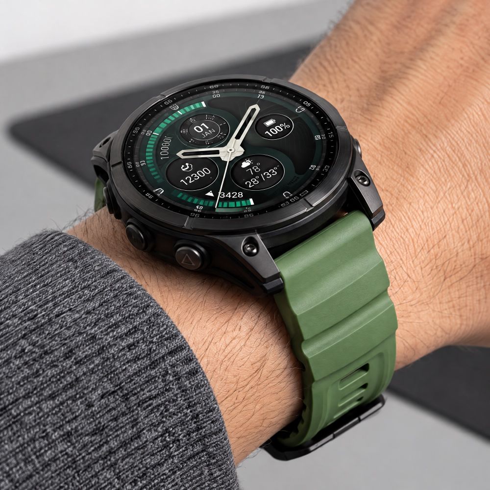 Dirželis Tech-Protect Motion Garmin Fenix 5X / 5X Plus / 6X / 6X Pro / 7X / 8 / 8 Pro / 9 / 9 Pro (47 mm), karinės žalios...