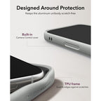Dėklas ESR Leather Kickstand MagSafe iPhone 17 Pro Max / 18 Pro Max, pilkas -- iPhone 17 Pro Max, iPhone 18 Pro Max